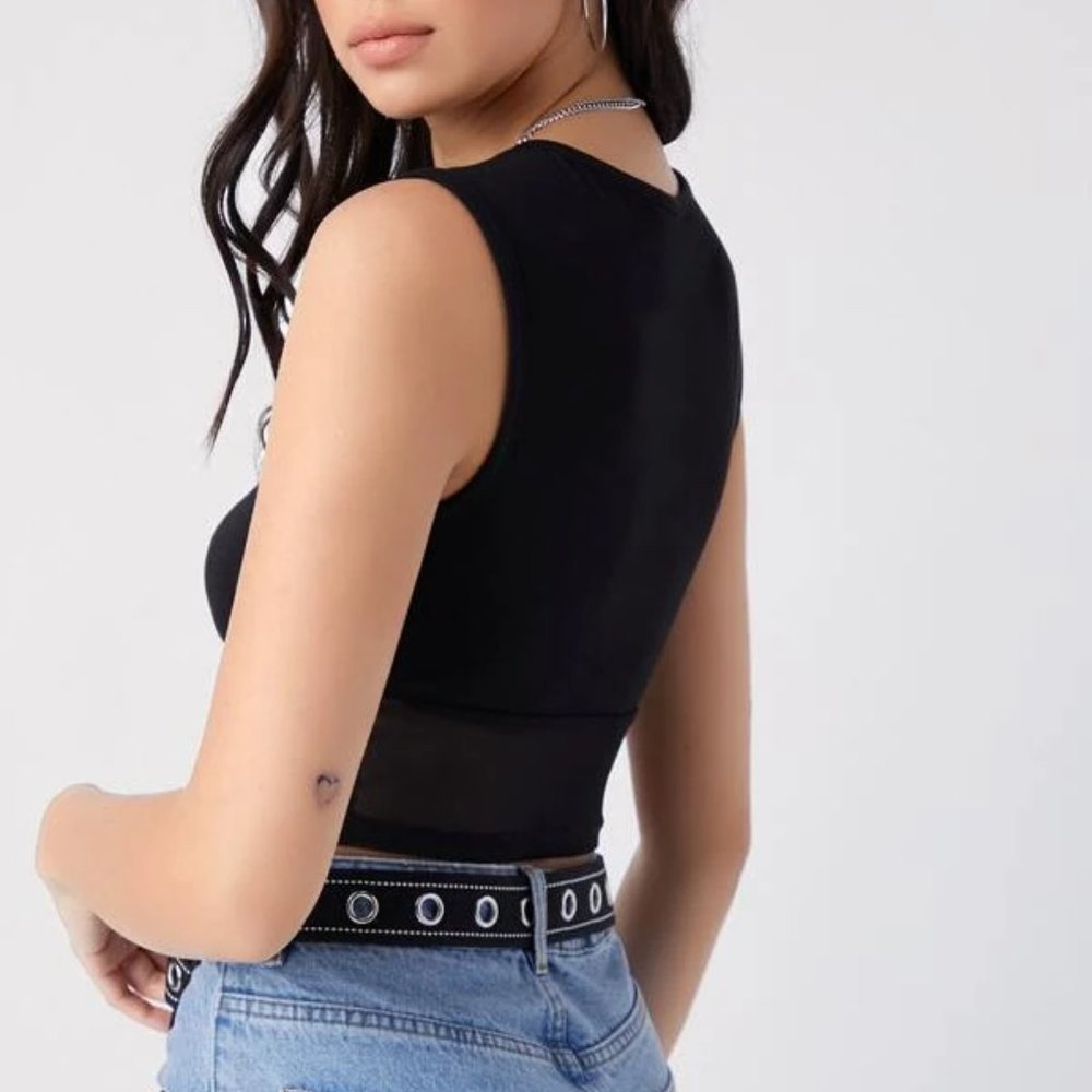 Privé Mesh Insert Tank Top - Picture 2 of 5